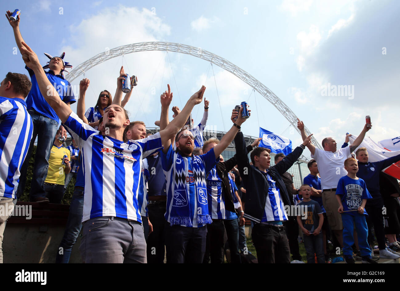 Sheffield Wednesday fans before the Championship PlayOff Final at