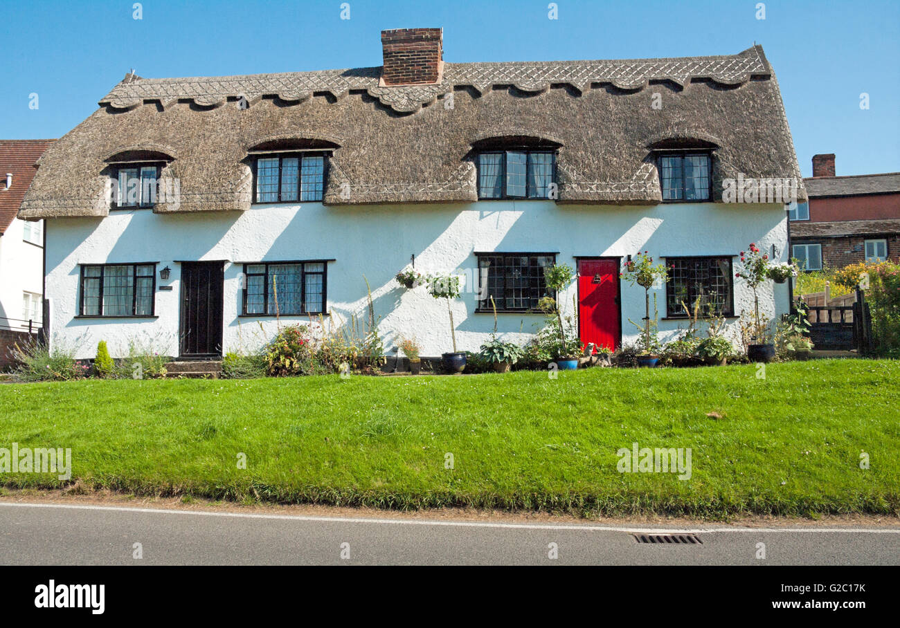 Finchingfield, Thatched Cottage, Essex, England Stock Photo Alamy