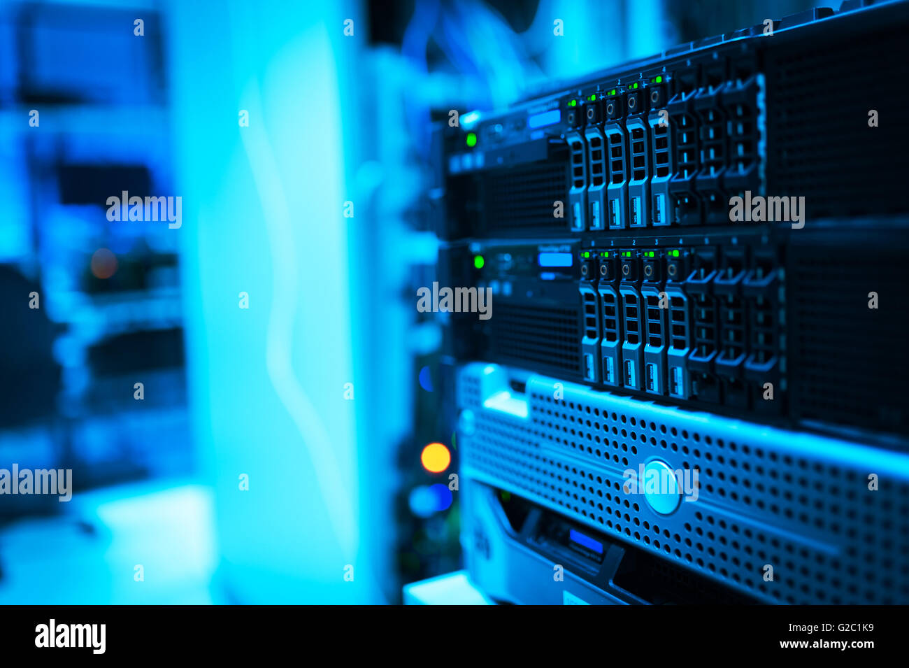 An Network servers in data room . Stock Photo
