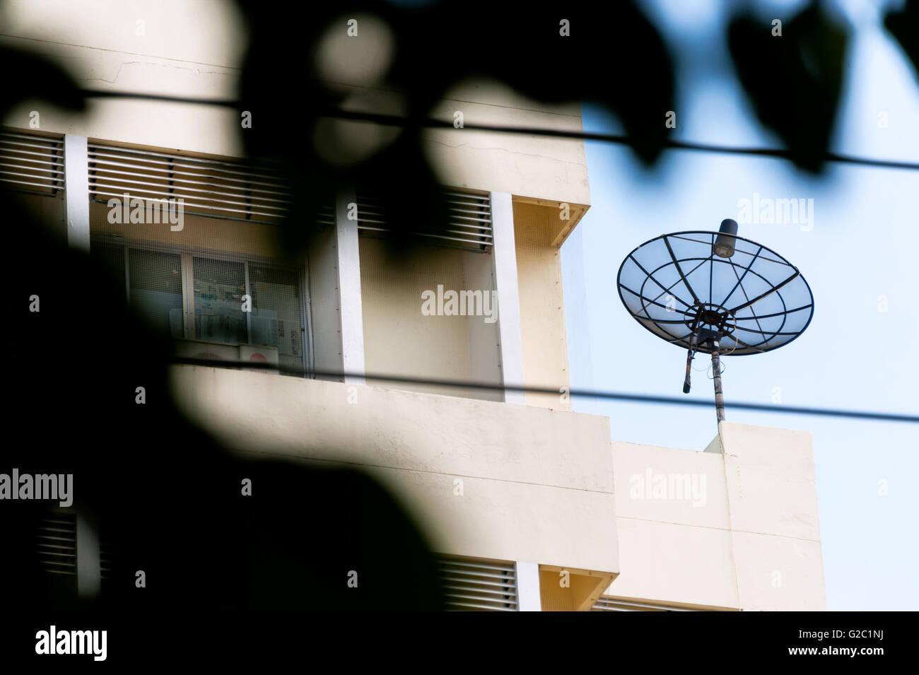 An Radar in blue sky sunset Stock Photo - Alamy