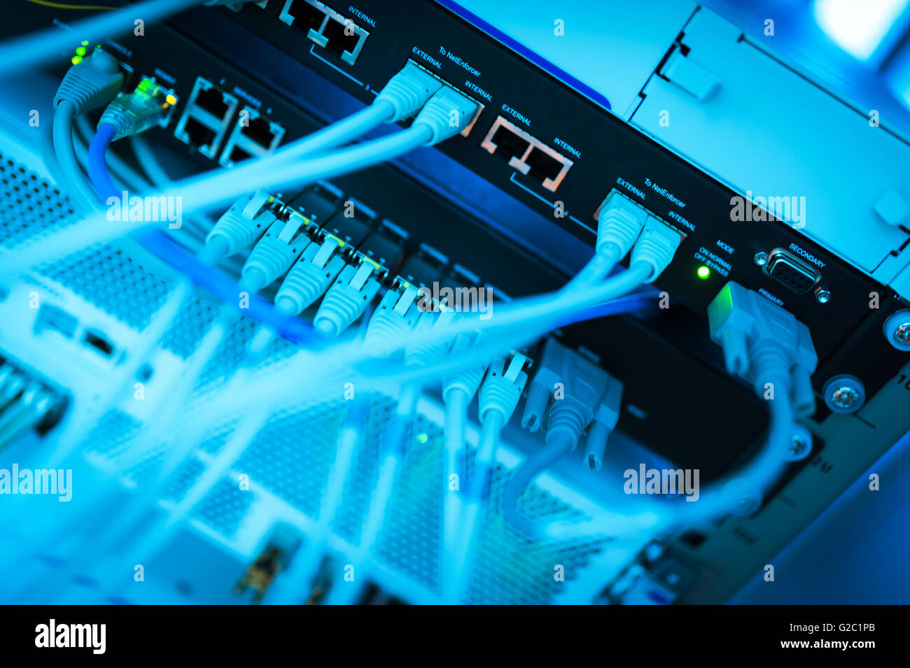 Core switch technology in network room place Stock Photo Alamy