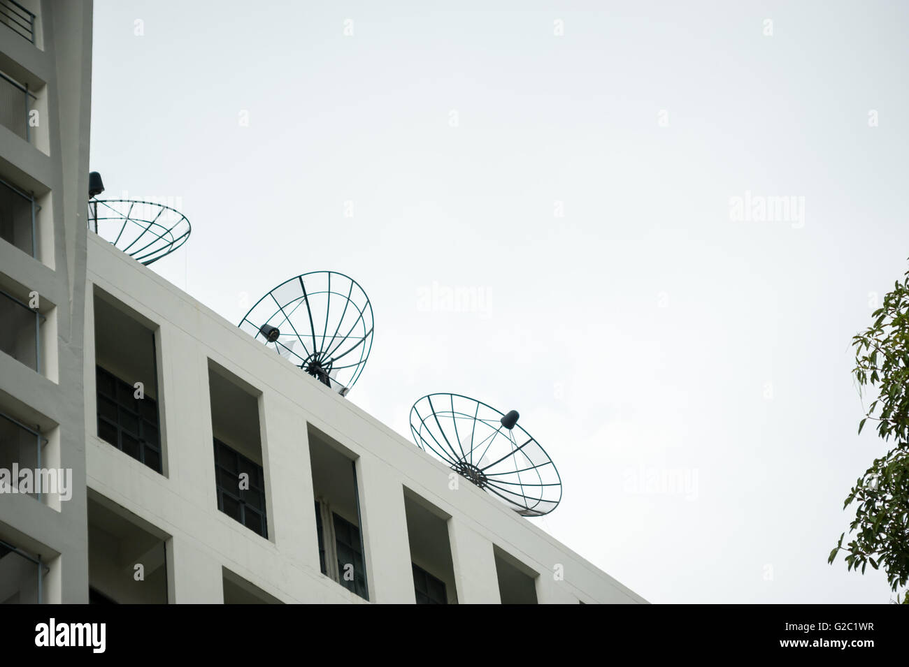 An Radar in blue sky sunset Stock Photo - Alamy