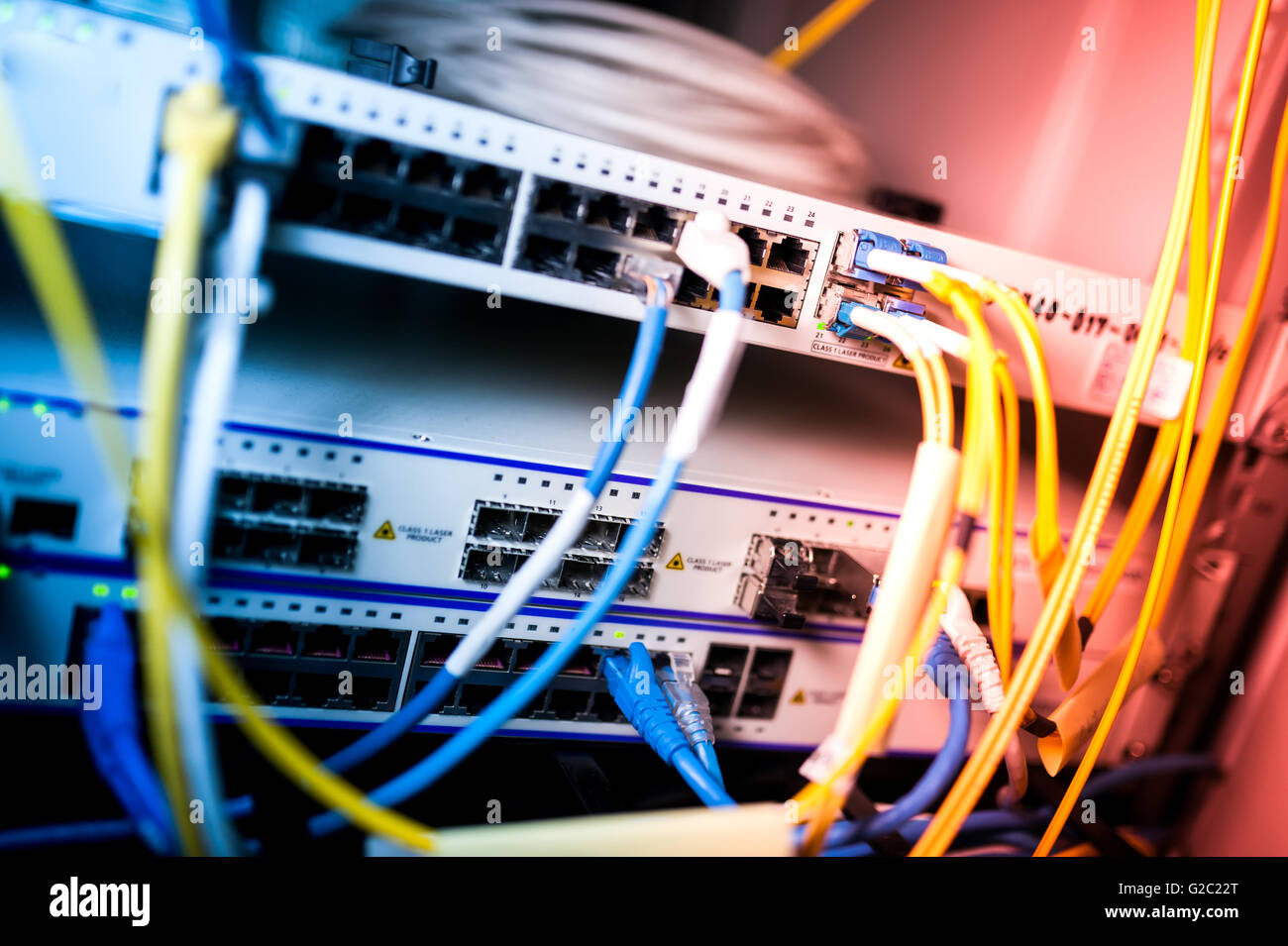 Core switch technology in network room place Stock Photo - Alamy