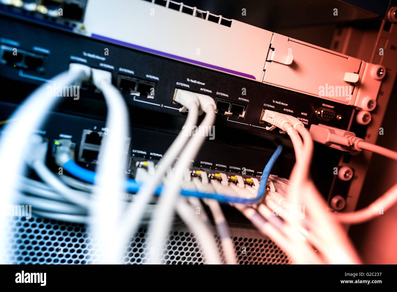 Core switch technology in network room place Stock Photo - Alamy
