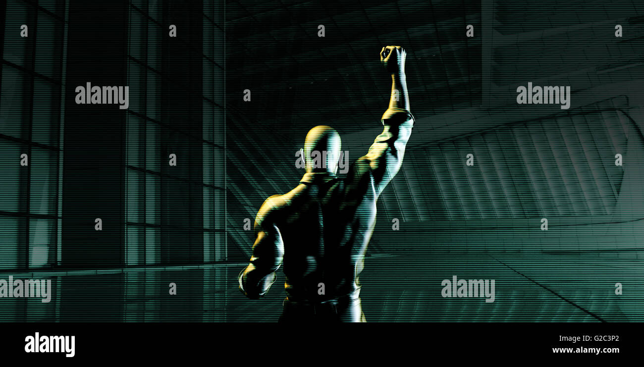 Technology Success Abstract Background with Businessman Stock Photo - Alamy