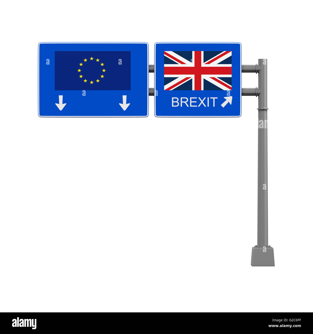 Brexit Highway Sign Stock Photo