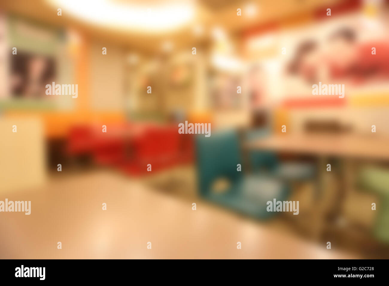 Coffee shop in a blur style for the background image. Stock Photo