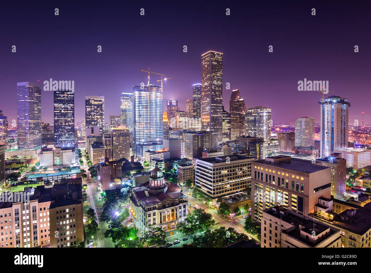 Houston, Texas, USA downtown city skyline. Stock Photo