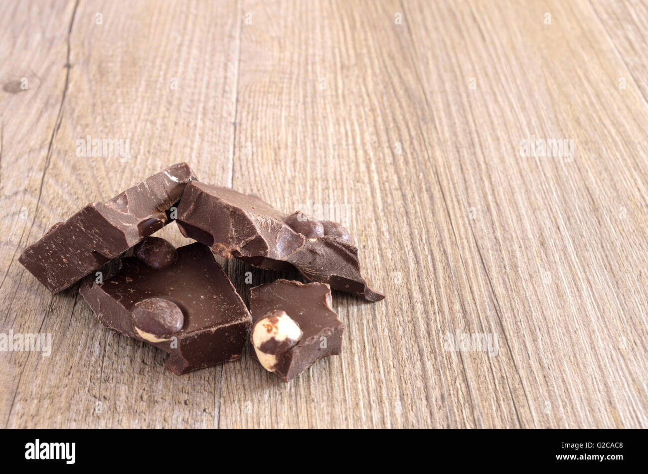 Four pieces of dark chocolate hi-res stock photography and images - Alamy