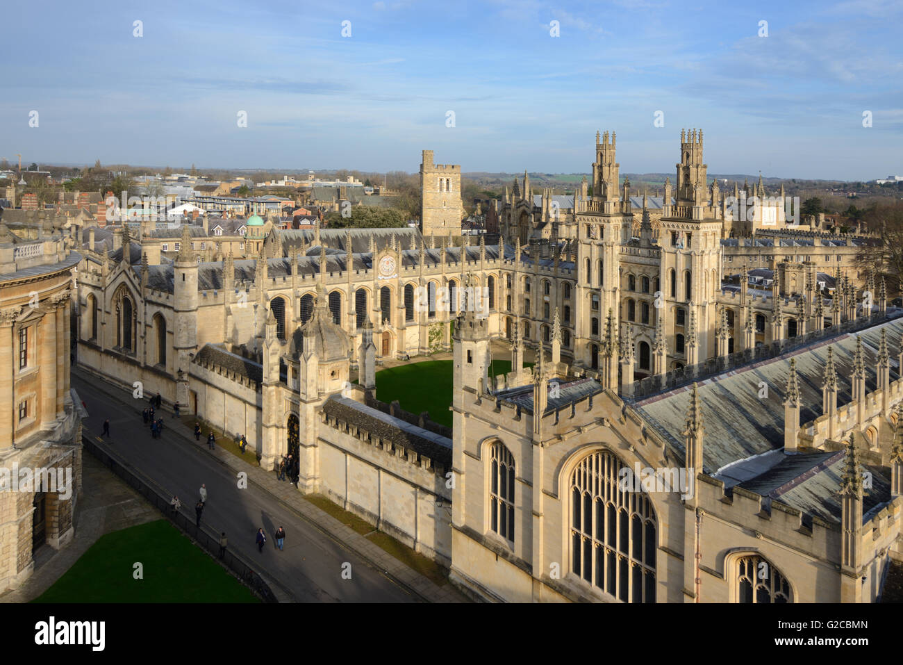 Spires and Rooftops of All Souls College Oxford University England Stock Photo