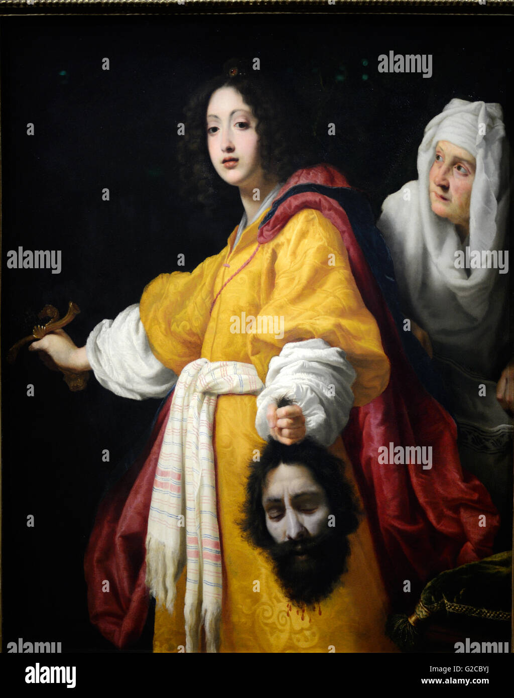 Judith Holding Head of Holofernes (1613) Oil Painting by Christofaus Allori Stock Photo