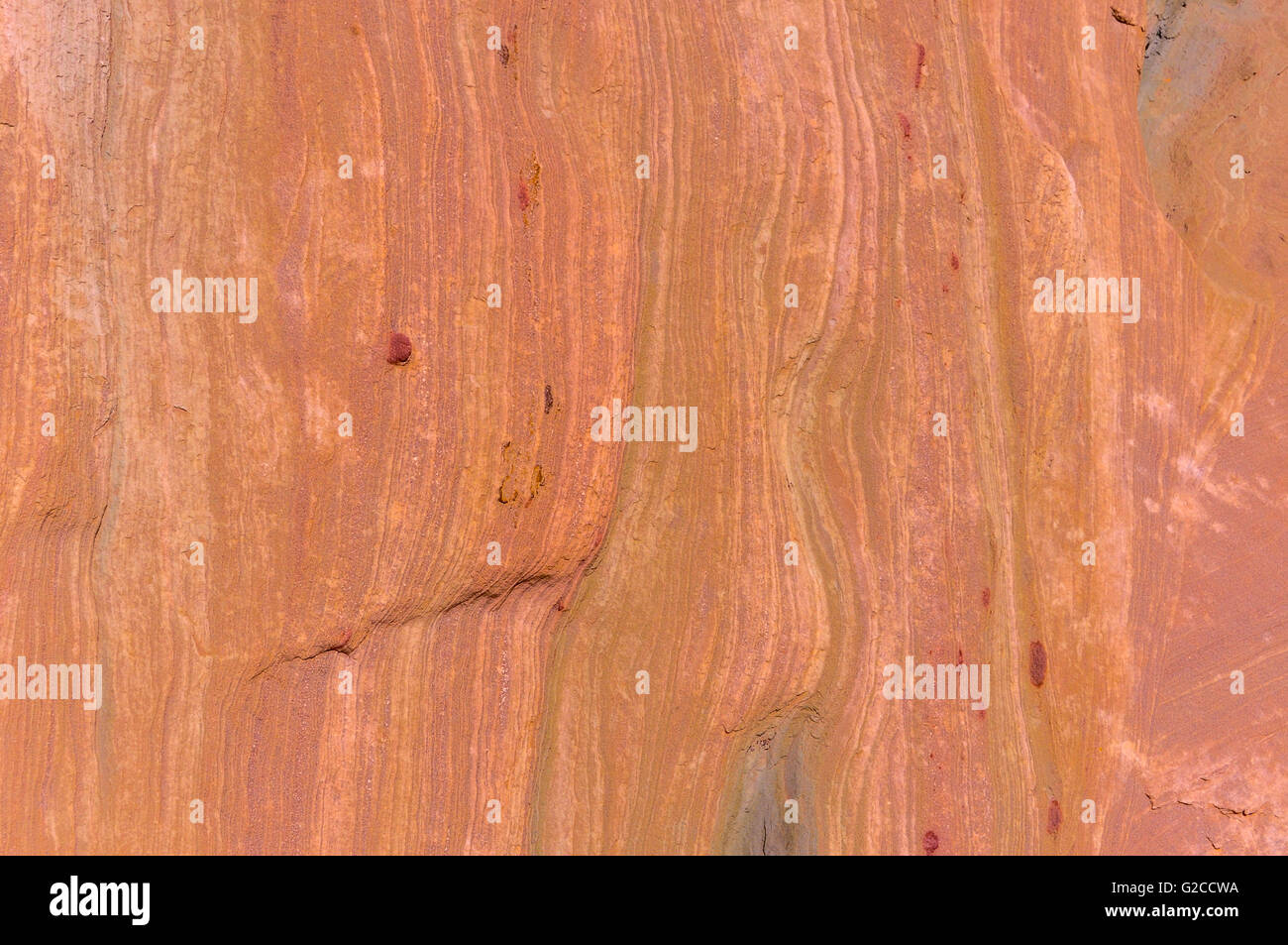 detail of a desert rock with color and layers Stock Photo