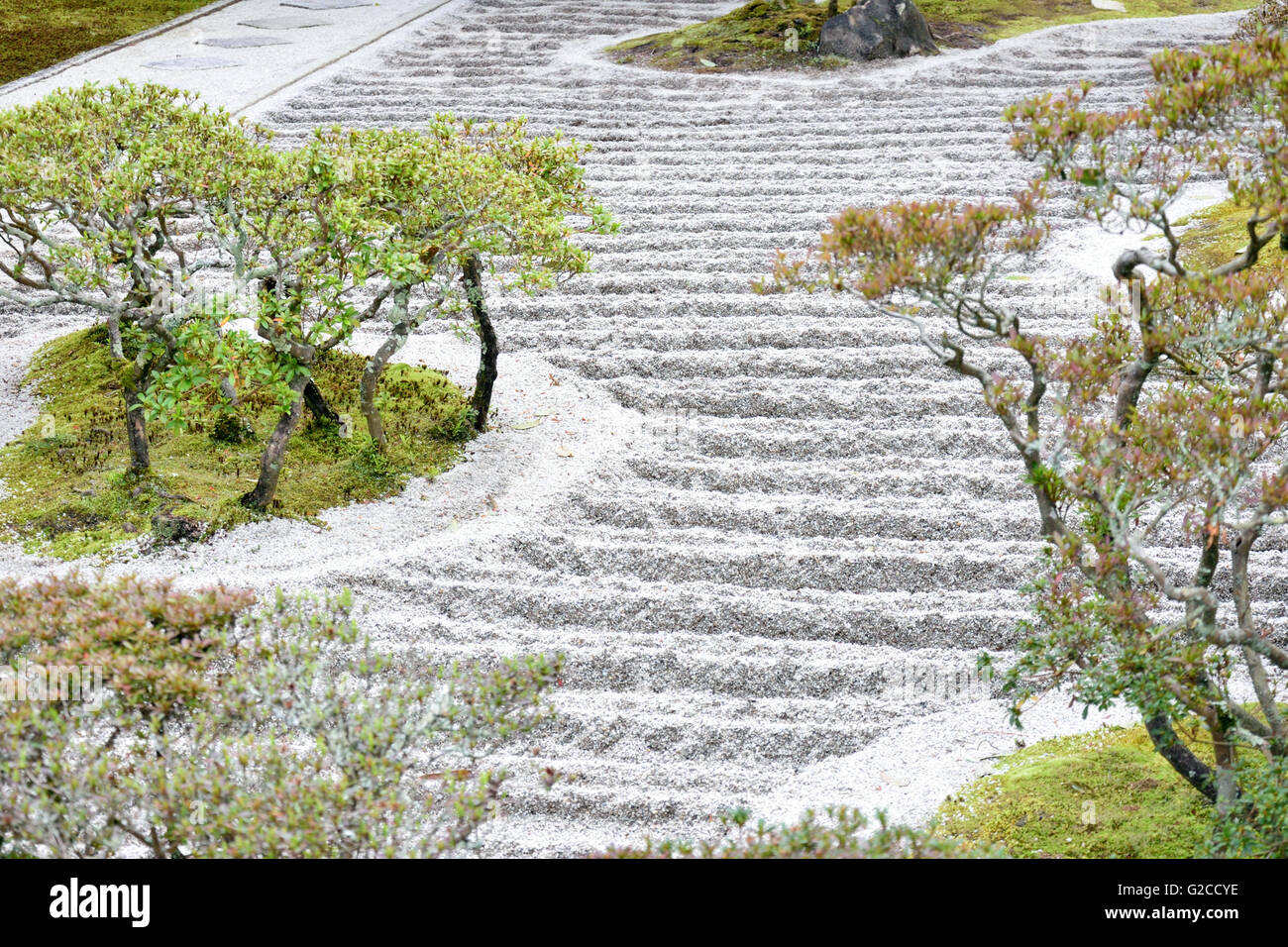 Sea of Silver Sand, Ginkakuji (Silver Pavilion) Stock Photo