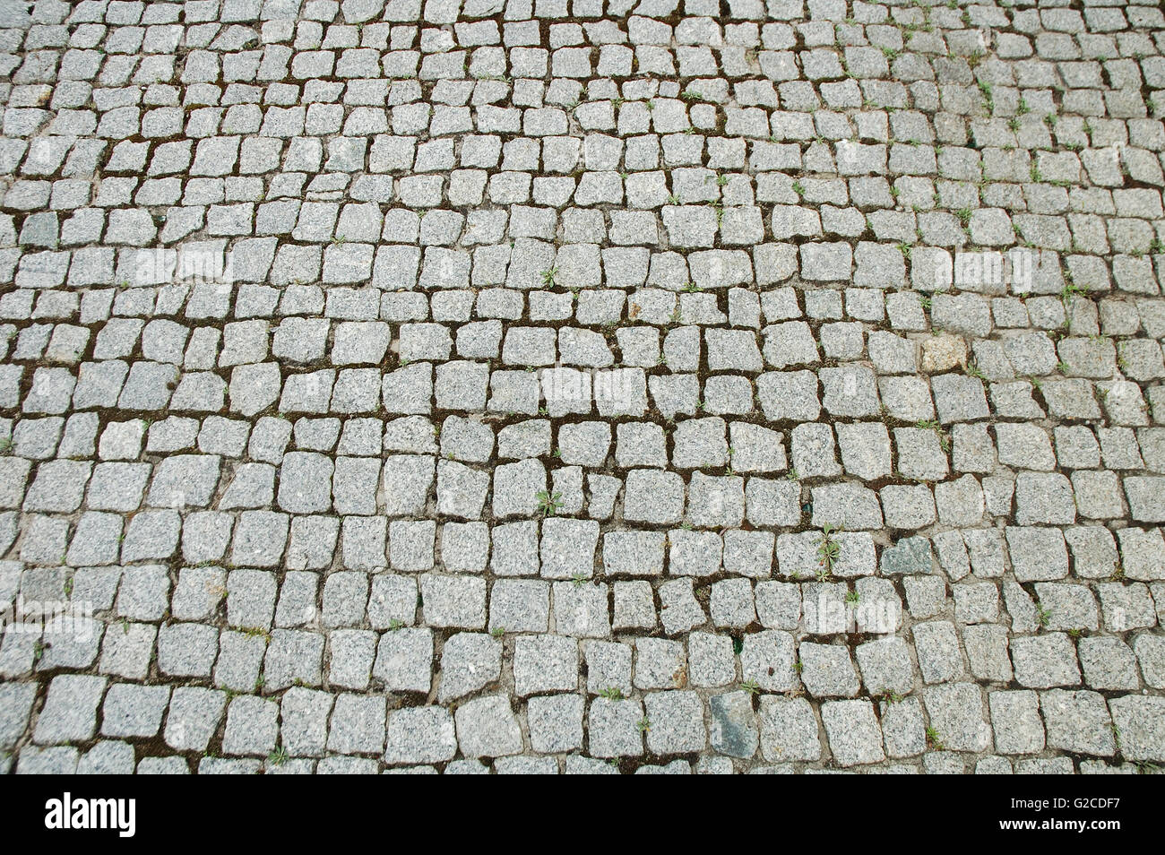 Grey granite cobblestone pavement background Stock Photo - Alamy