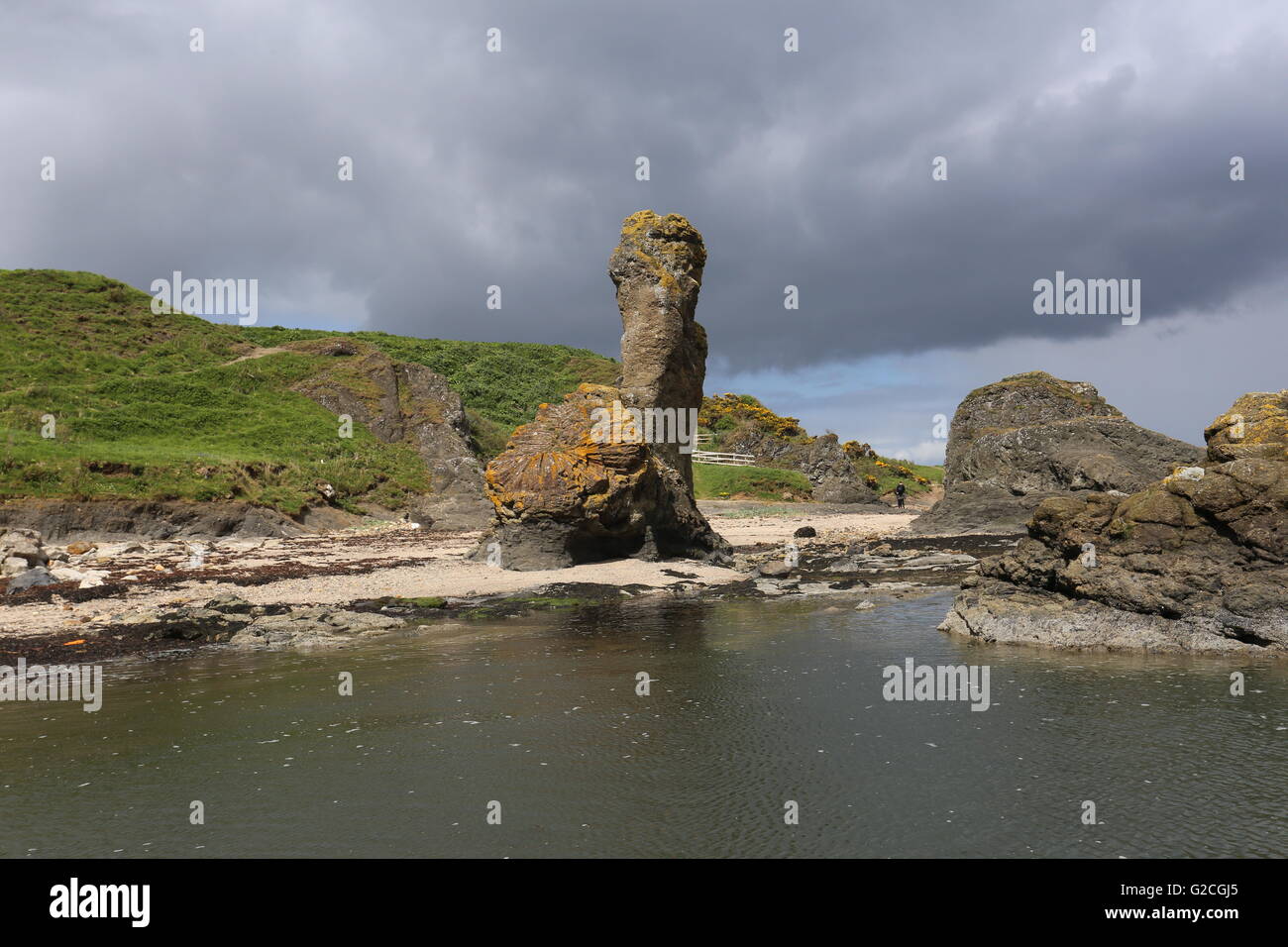 The Rock and Spindle rock formation Fife Scotland May 2016 Stock Photo