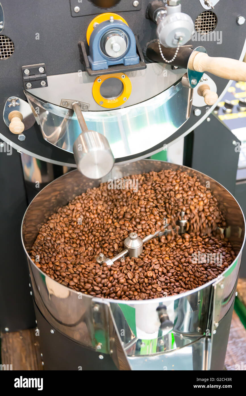 Industrial coffee roasting machine hires stock photography and images