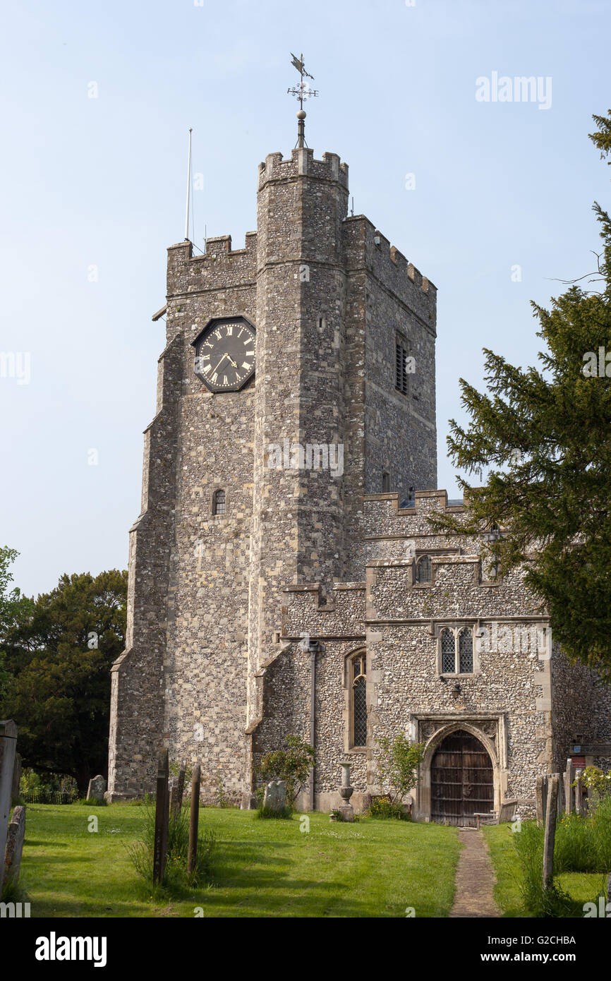 St. Mary's Church, Chilham, Kent, England. Stock Photo