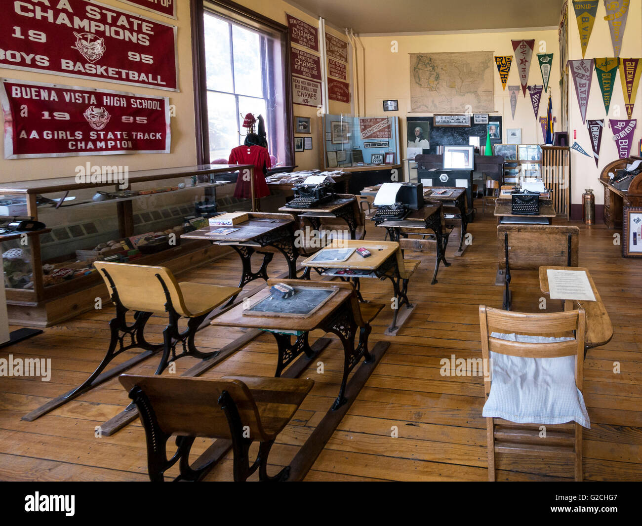 School classroom, Buena Vista Heritage Museum, Buena Vista, Colorado