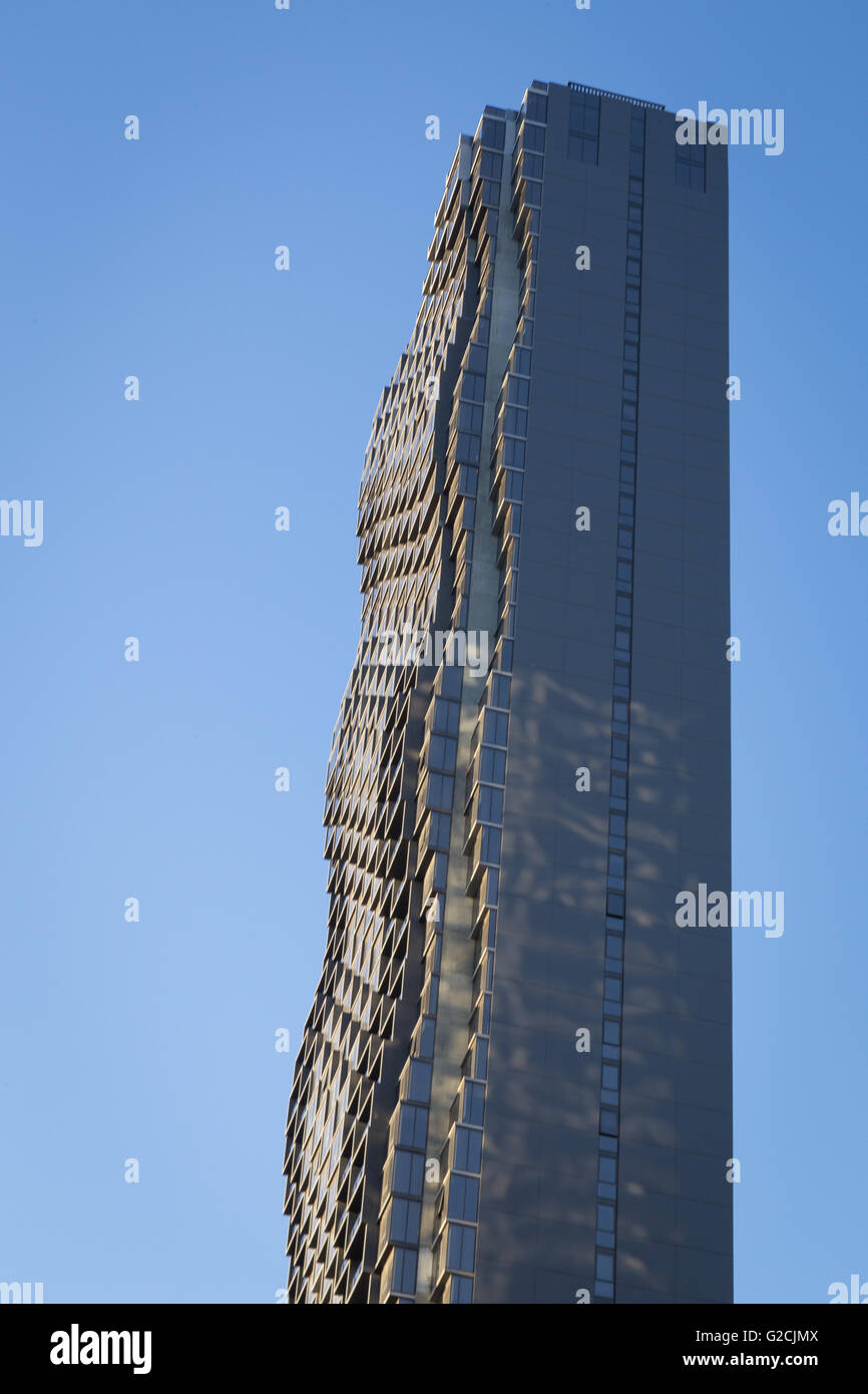 Melbourne, Australia - April 21, 2015: Abode 318 building in the city centre Stock Photo