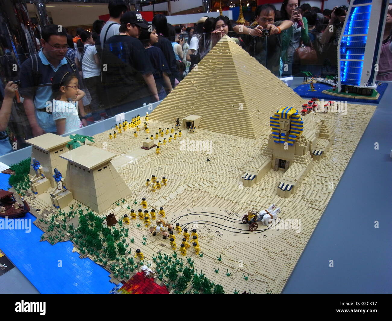 Lego Model Egypt Egyptian build ancient pyramid Sphinx Pharaoh engineering  horse slave old time day sky toy fun landscape Euphr Stock Photo - Alamy