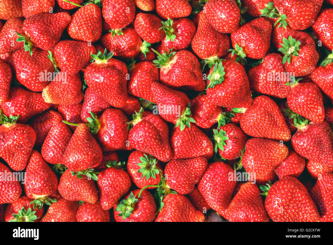 Pile Of Strawberries Stock Photo