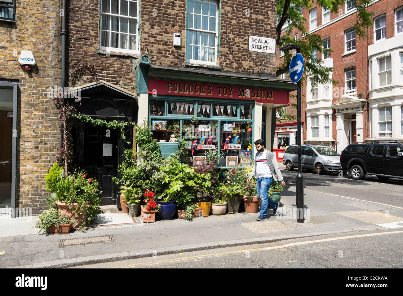 Exterior of Pollock's Toy Museum in Fitzrovia in central London, England, UK Stock Photo