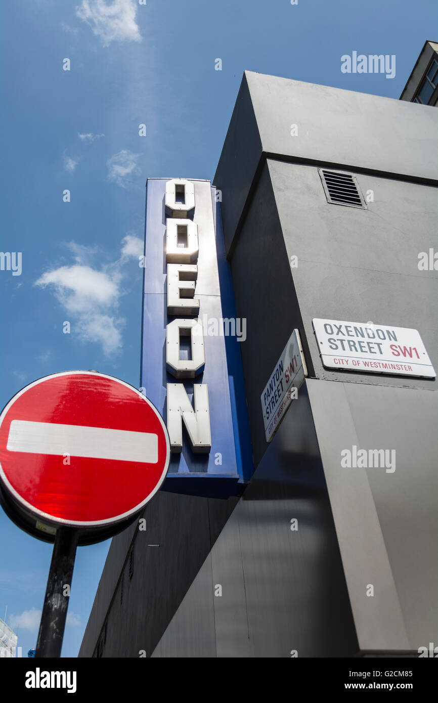 The former exterior of Odeon Panton Street (now LUXE), West End, London, UK Stock Photo