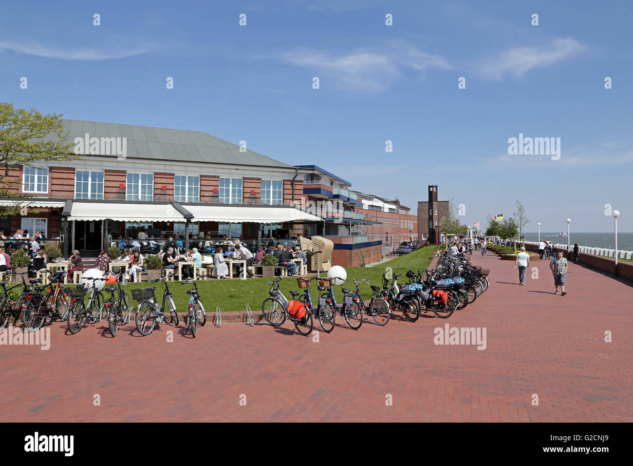 seafront, South Beach, Wilhelmshaven, Lower Saxony, Germany Stock Photo