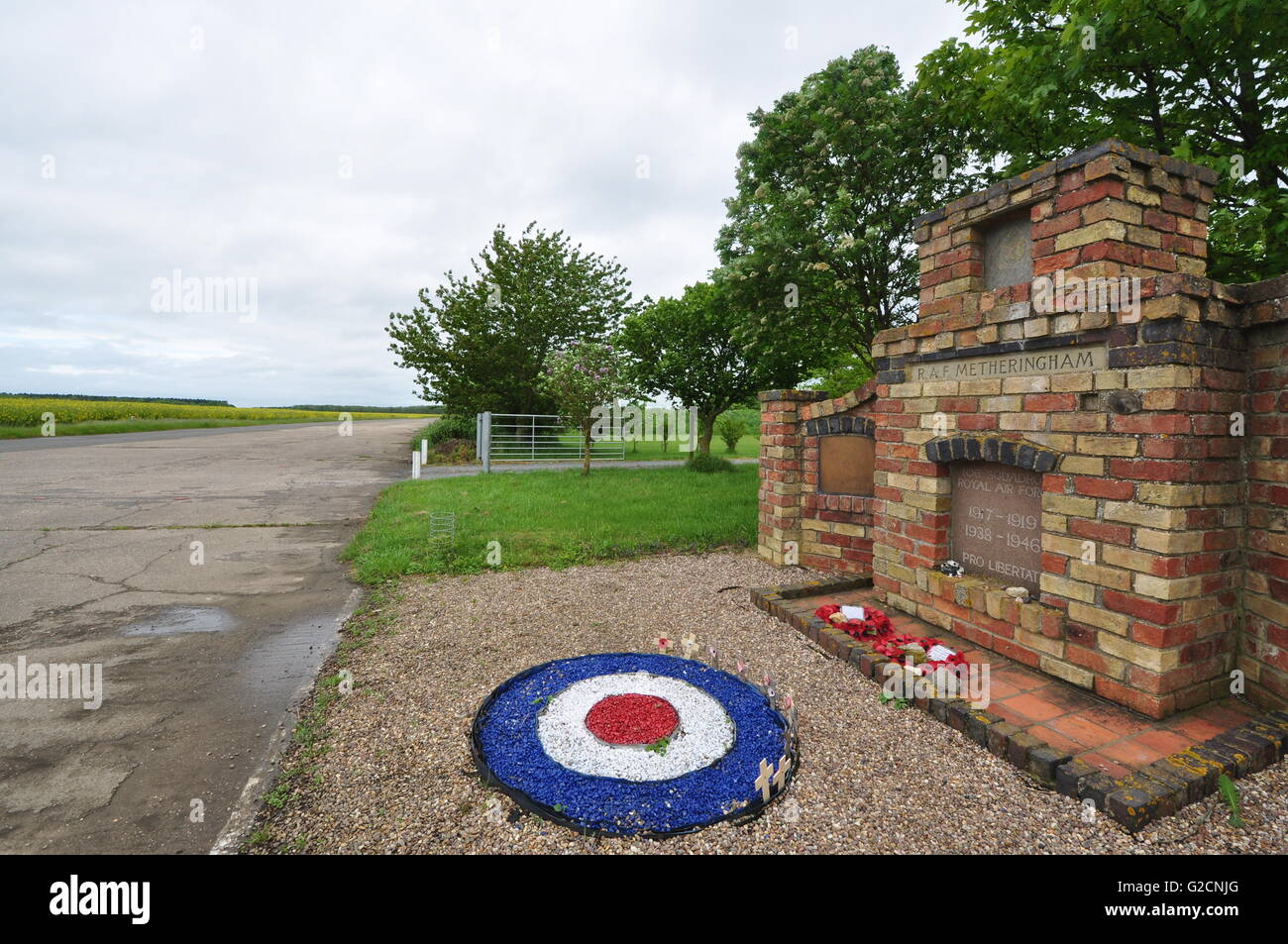 RAF Metheringham memorial Lincolnshire UK Stock Photo