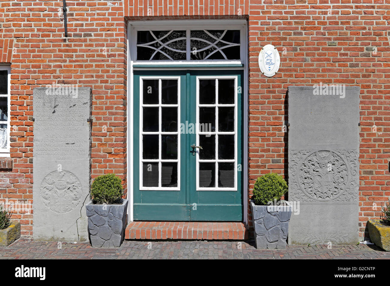entrance door, Old Mill, Pewsum, East Friesland, Lower Saxony, Germany Stock Photo