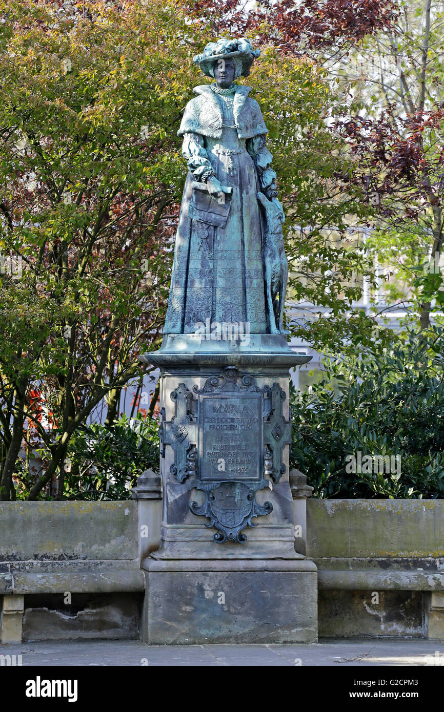 statue, Maria, Jever, East Friesland, Lower Saxony, Germany Stock Photo