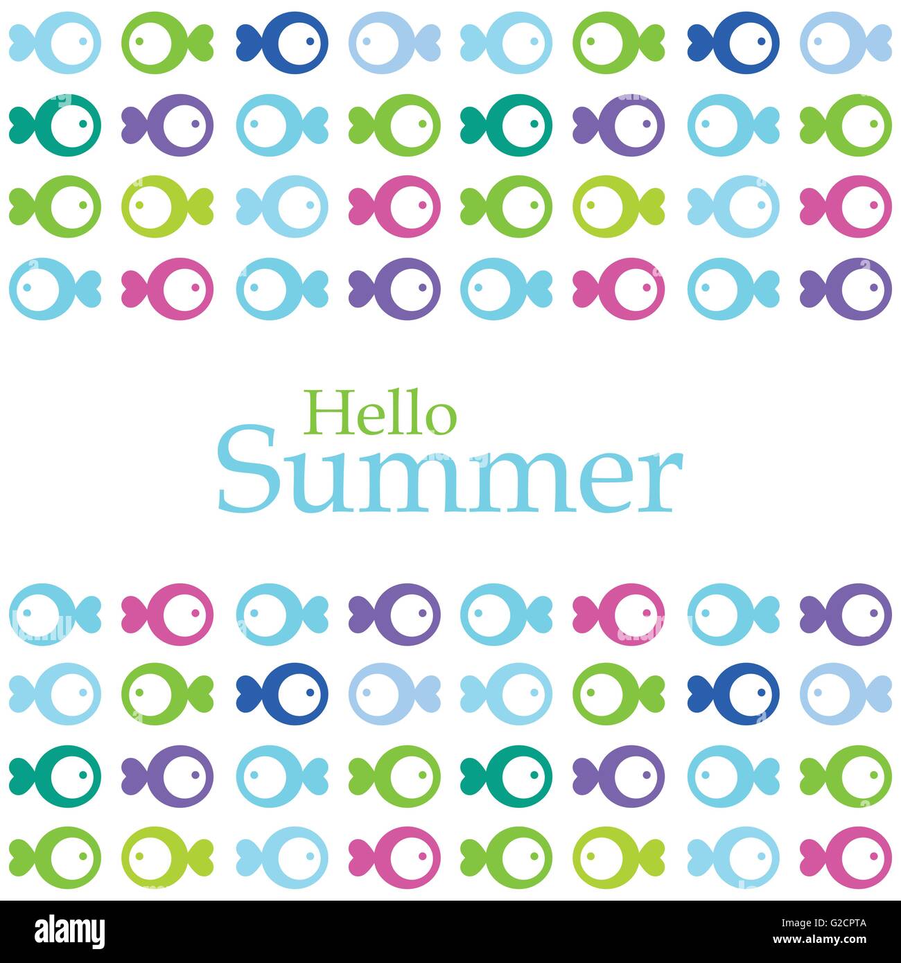 Hello summer - design element - background Stock Vector
