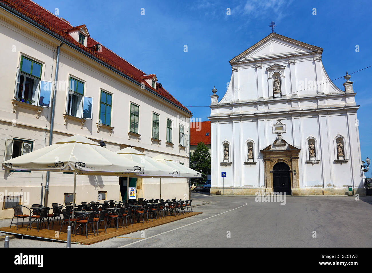 St. Catherine's Church in Zagreb, Croatia Stock Photo