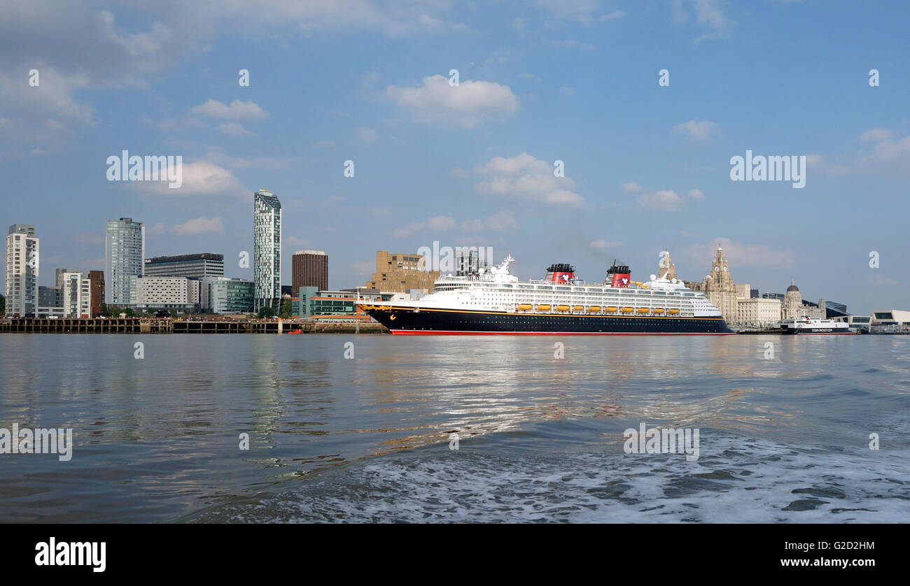 Liverpool, UK. 27th May, 2016. The Disney cruise ship 'Disney Magic