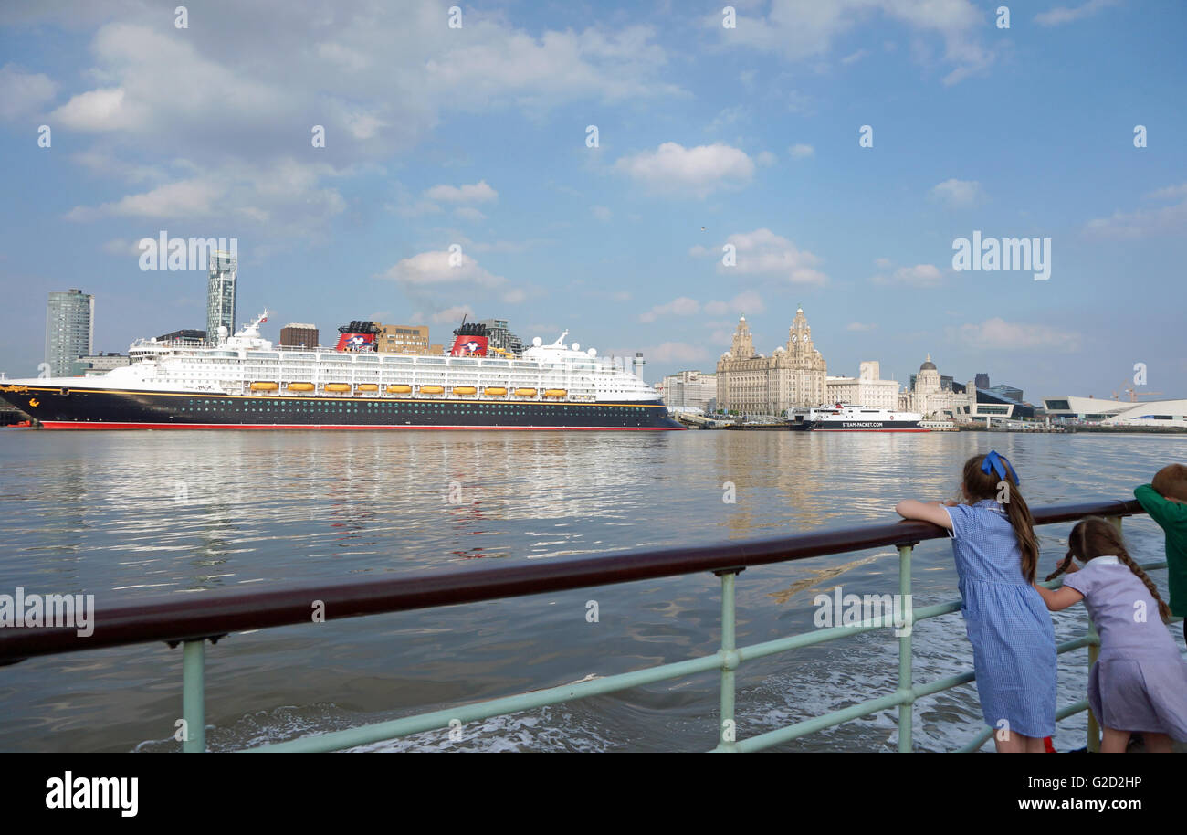 Liverpool, UK. 27th May, 2016. The Disney cruise ship 'Disney Magic