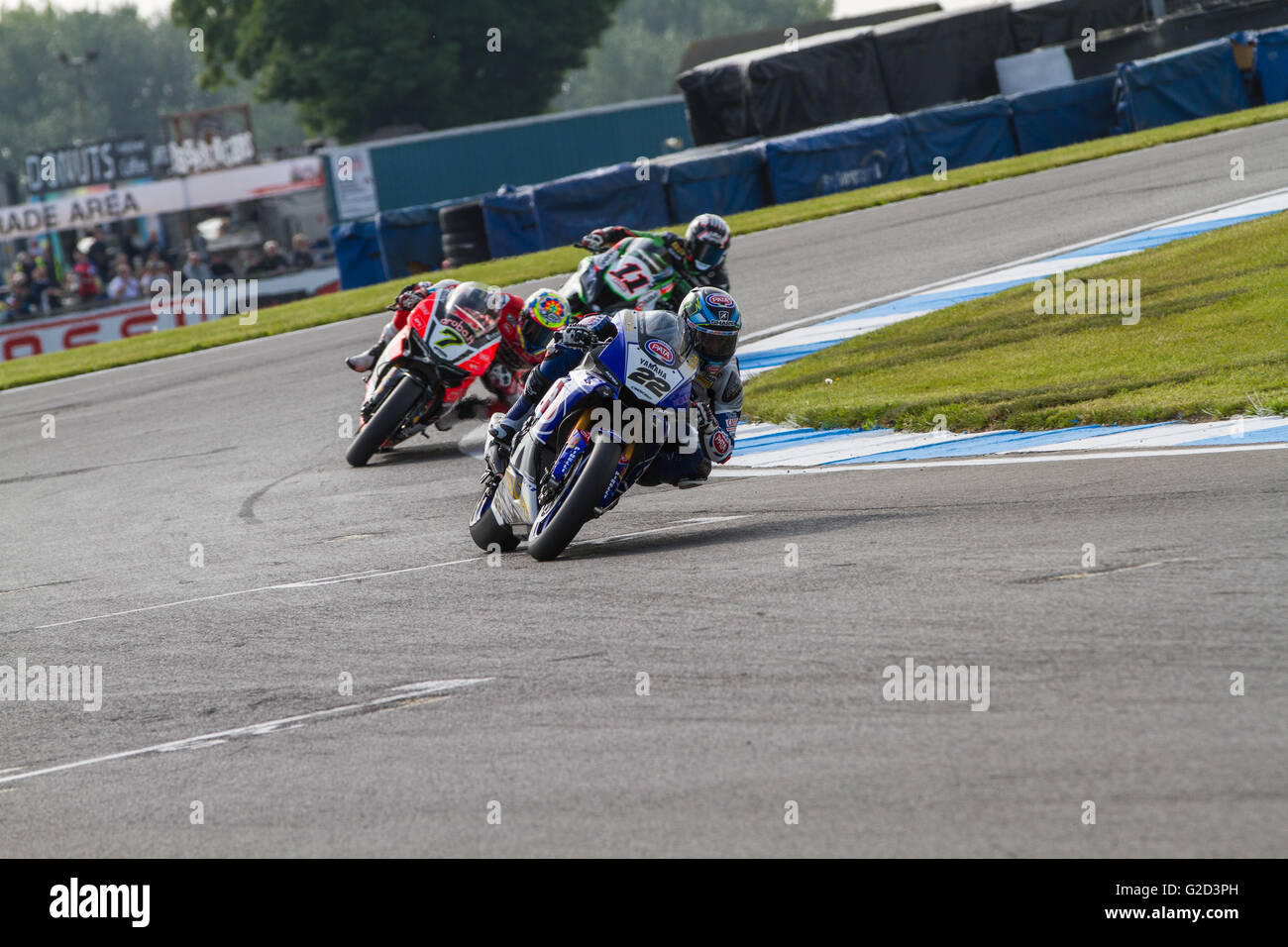 Donington Park, Derby, UK. 28th May, 2016. World Superbikes Acerbis UK Round 7 at Donington Park. #22 Alex Lowes (GBR)- Team PATA Yamaha official worldsbk team. Lincolnshire Born race Alex Lowes who has now been declared unfit to compete in the race Credit:  steven roe/Alamy Live News Stock Photo