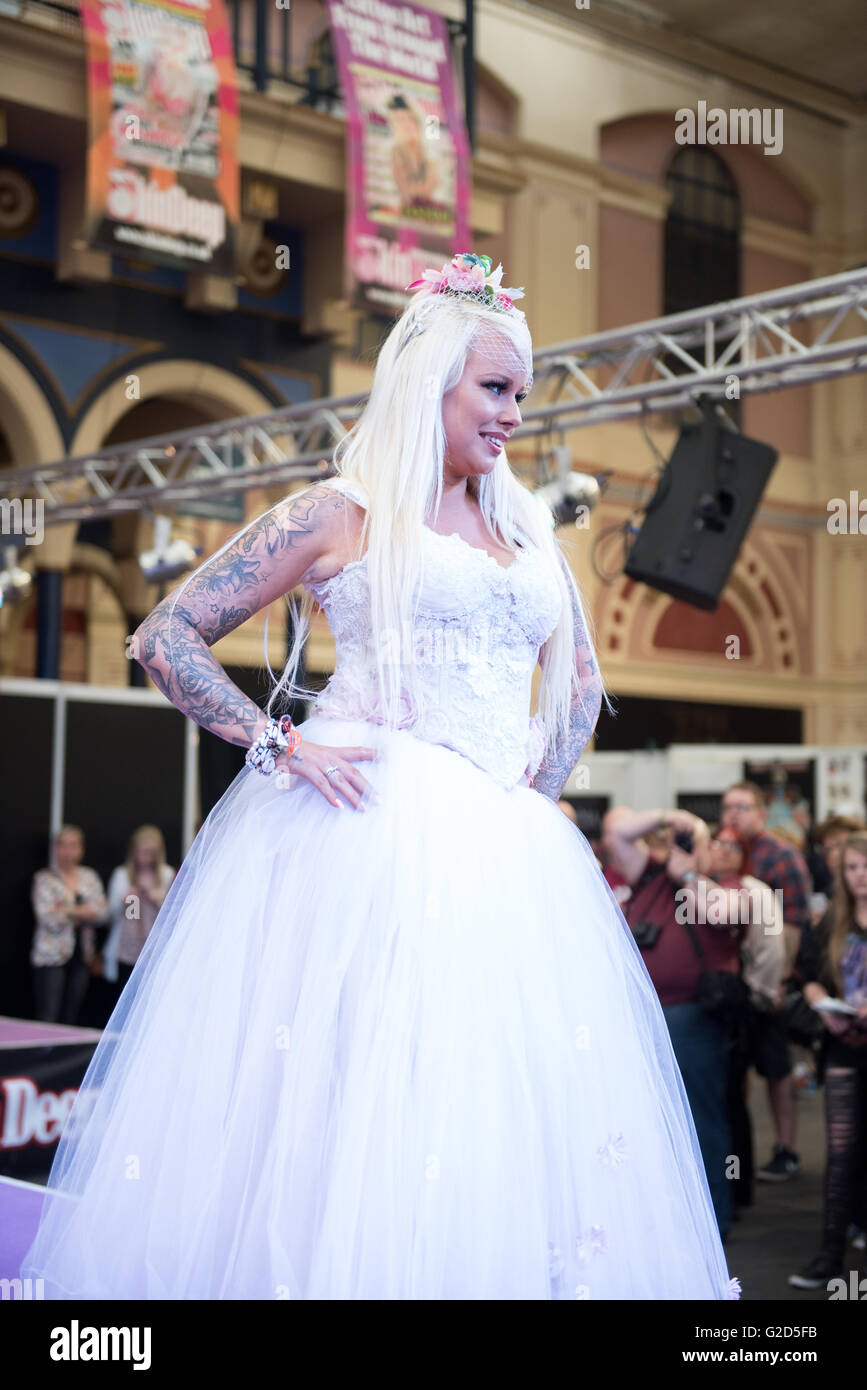 London, UK, 28 May 2016. Alexandra Palace.  The Show features over 300 Tattoo Artists as well as alternative fashion shows and stage acts. Credit: pmgimaging/Alamy Live News Stock Photo