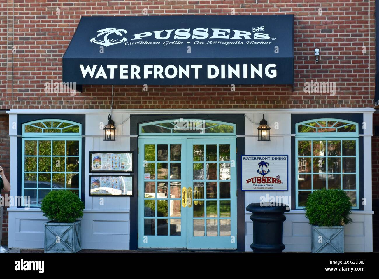 Pusser's Caribbean Grille on the Annapolis harbor waterfront Stock Photo