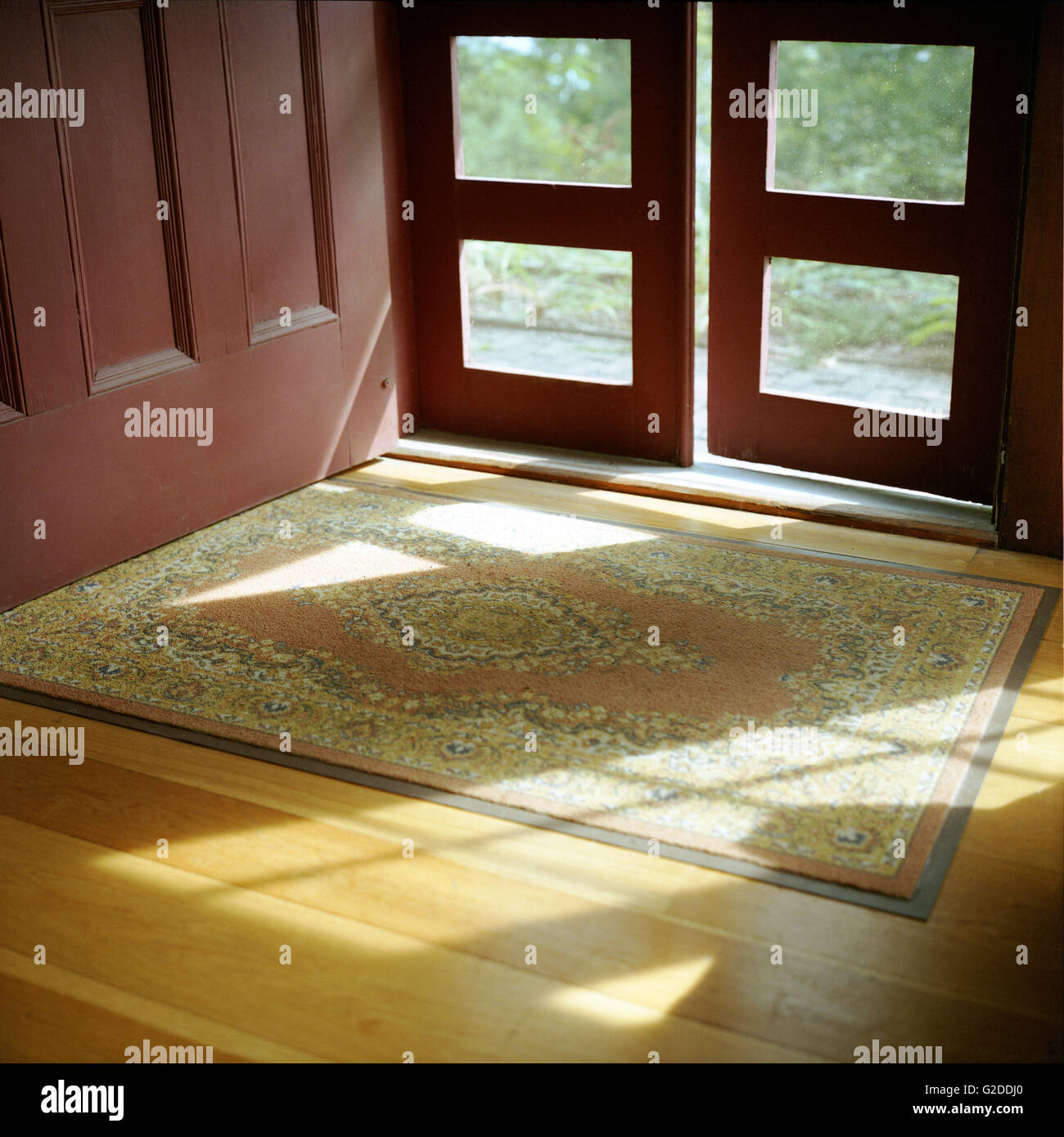 Screen Doors and Rug Interior Stock Photo Alamy