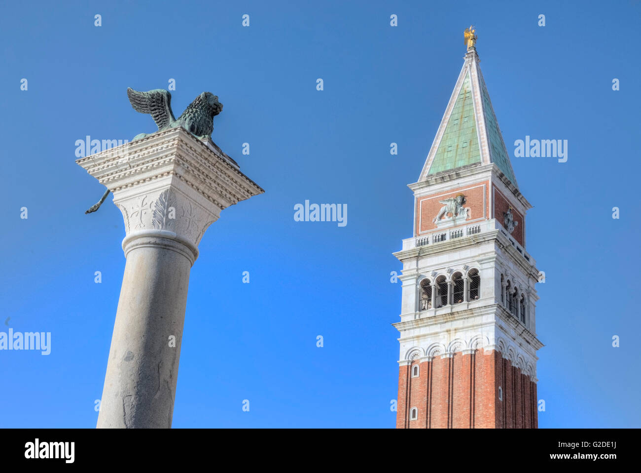 St Mark's Campanile, Venice, Veneto, Italy Stock Photo