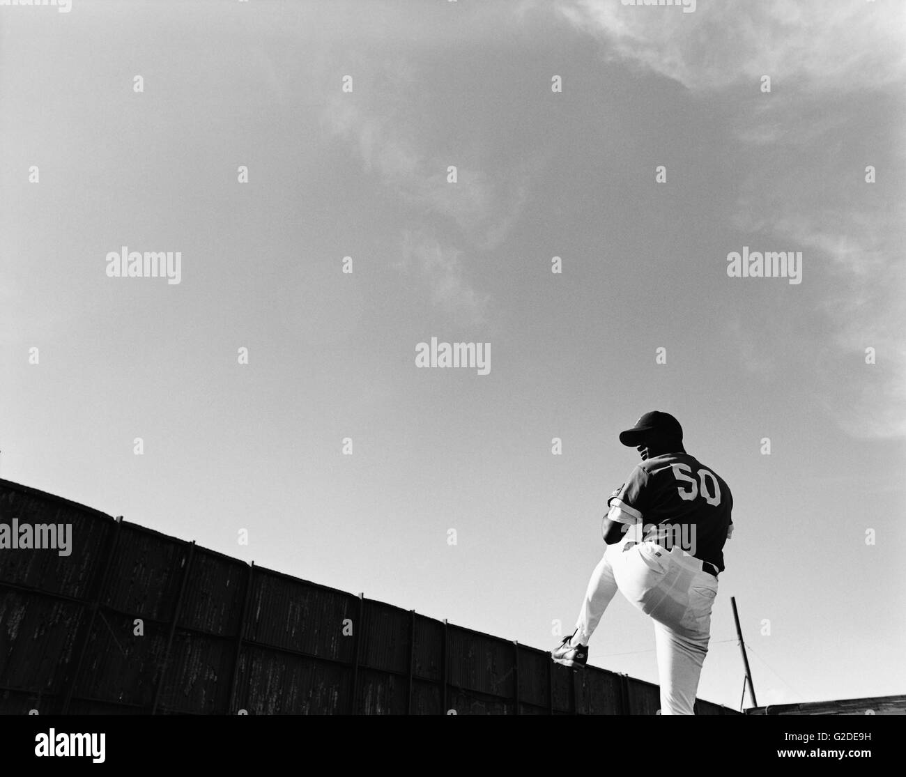 African pitcher baseball Black and White Stock Photos & Images Alamy