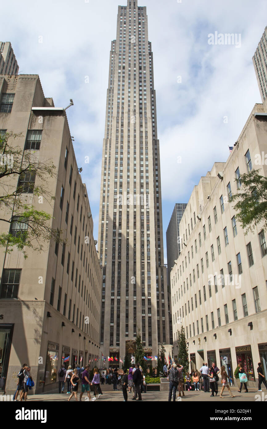 Rockefeller Centre was declared a National Historic Landmark in 1987. Stock Photo