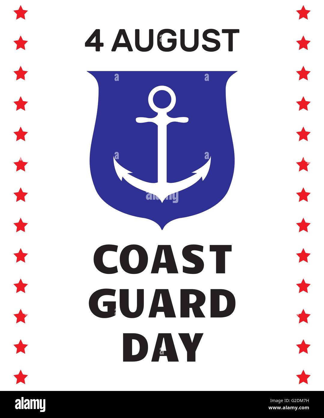 Coast Guard Day Greeting Card Stock Vector Image Art Alamy