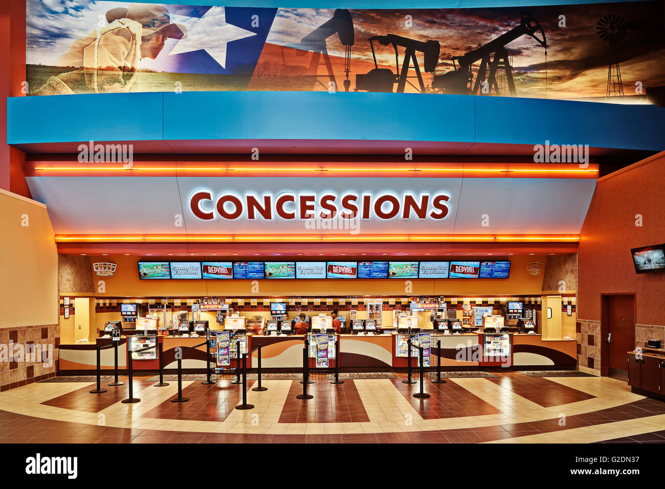 Movie Theater Concessions Stand Stock Photo