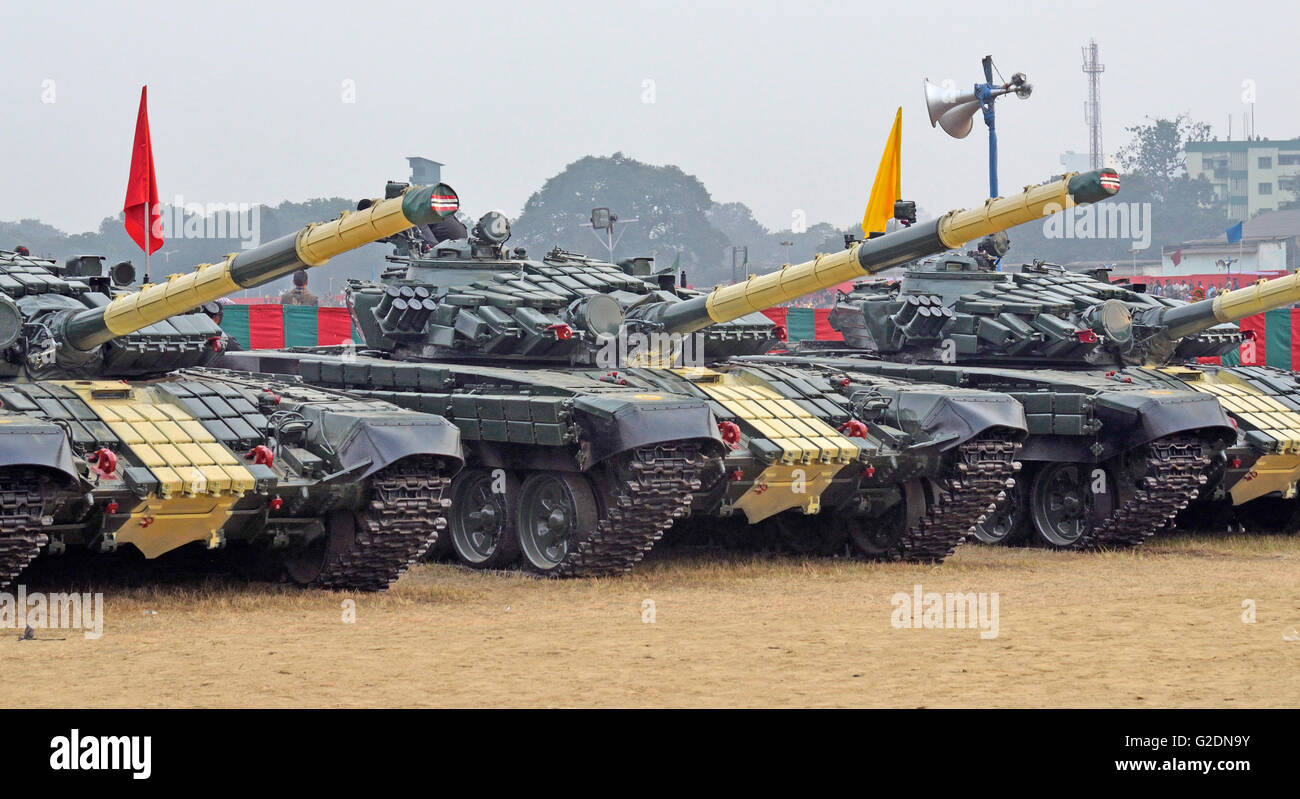T72M Main Battle Tanks of the Indian Army, Kolkata, West Bengal, India