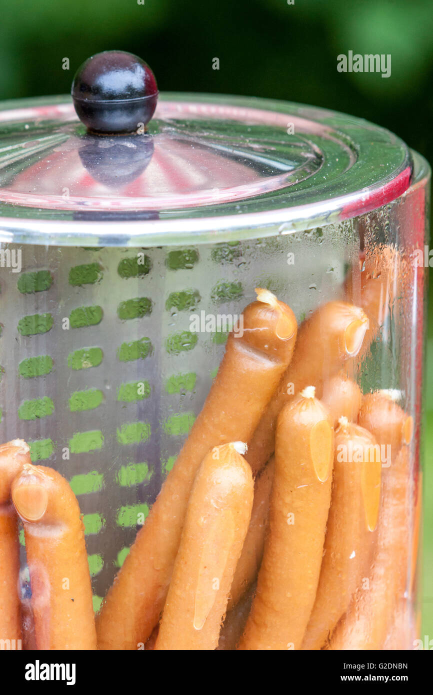 sausage steamed Stock Photo
