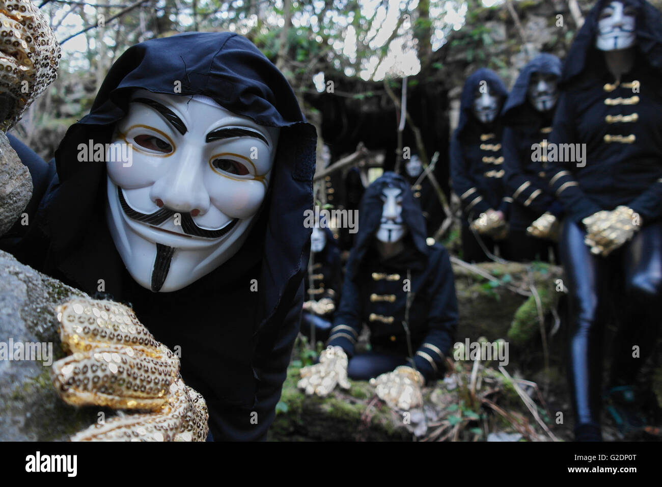 Guy Fawkes mask / Anonymous mask Stock Photo Alamy