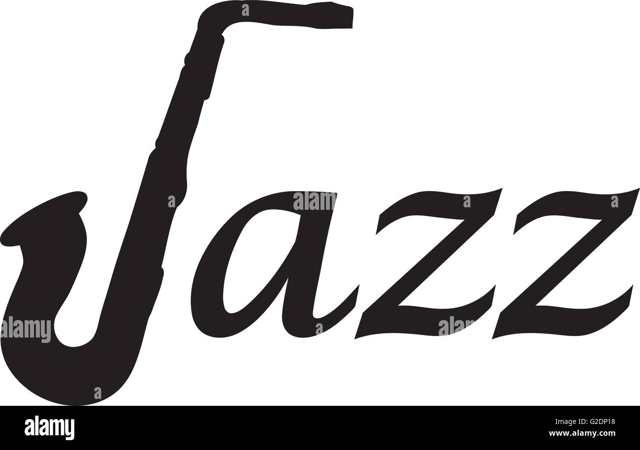 Jazz word with Saxophone Stock Vector Image & Art Alamy