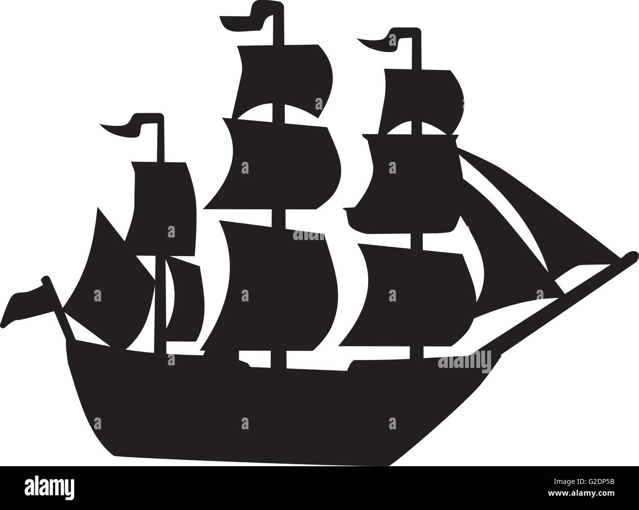 Pirate ship Stock Vector Images - Alamy