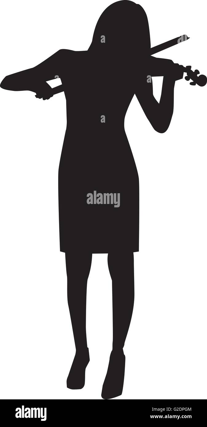 Violinist silhouette Stock Vector Art & Illustration, Vector Image